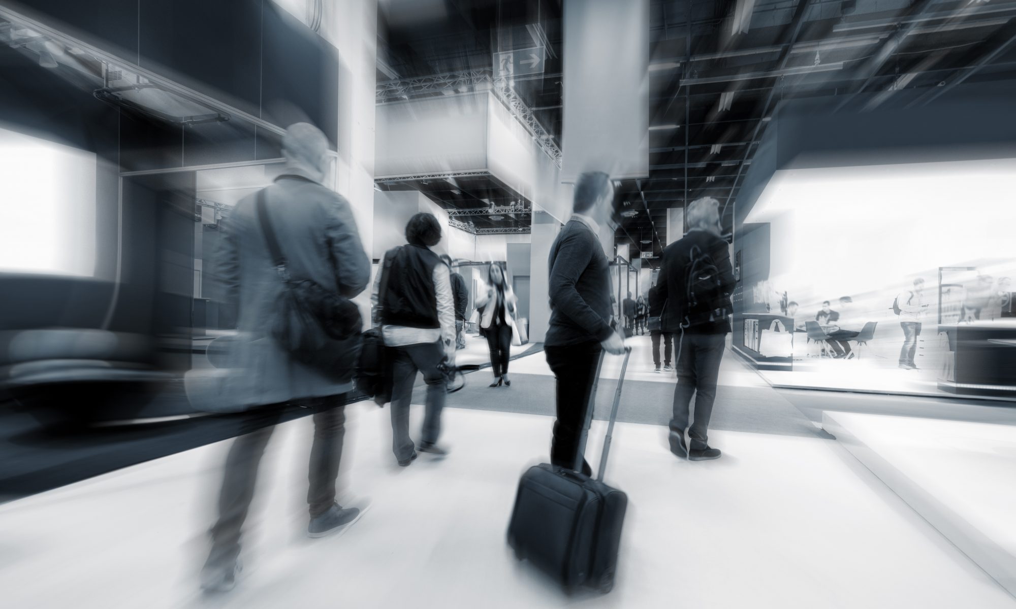 Blurred business people at a Trade Fair - Life Instyle Sydney