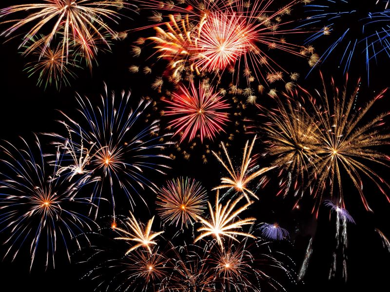 Firework by night King of Thailands Birthday