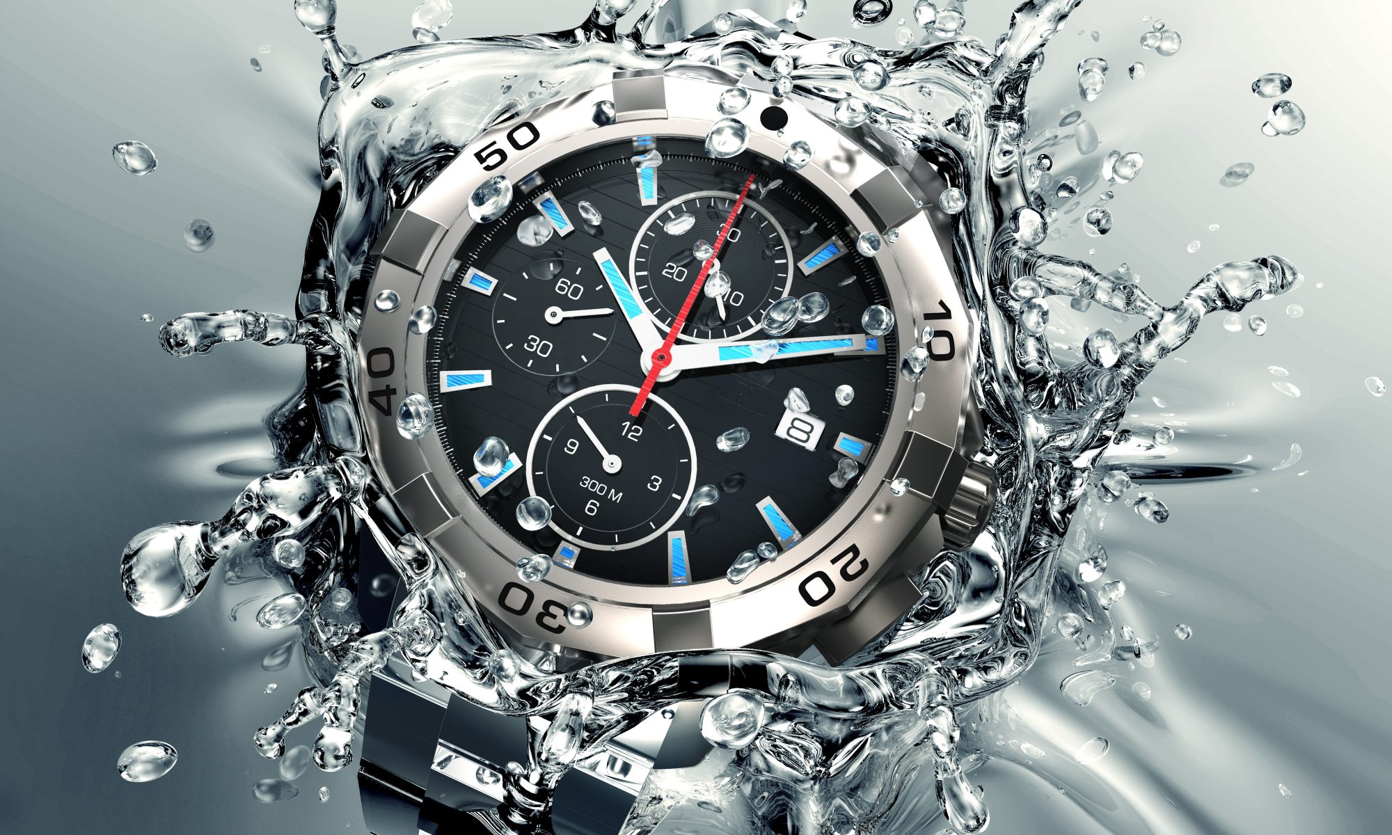 Uhr mit Wassertropfen - Midora Leipzig 2018