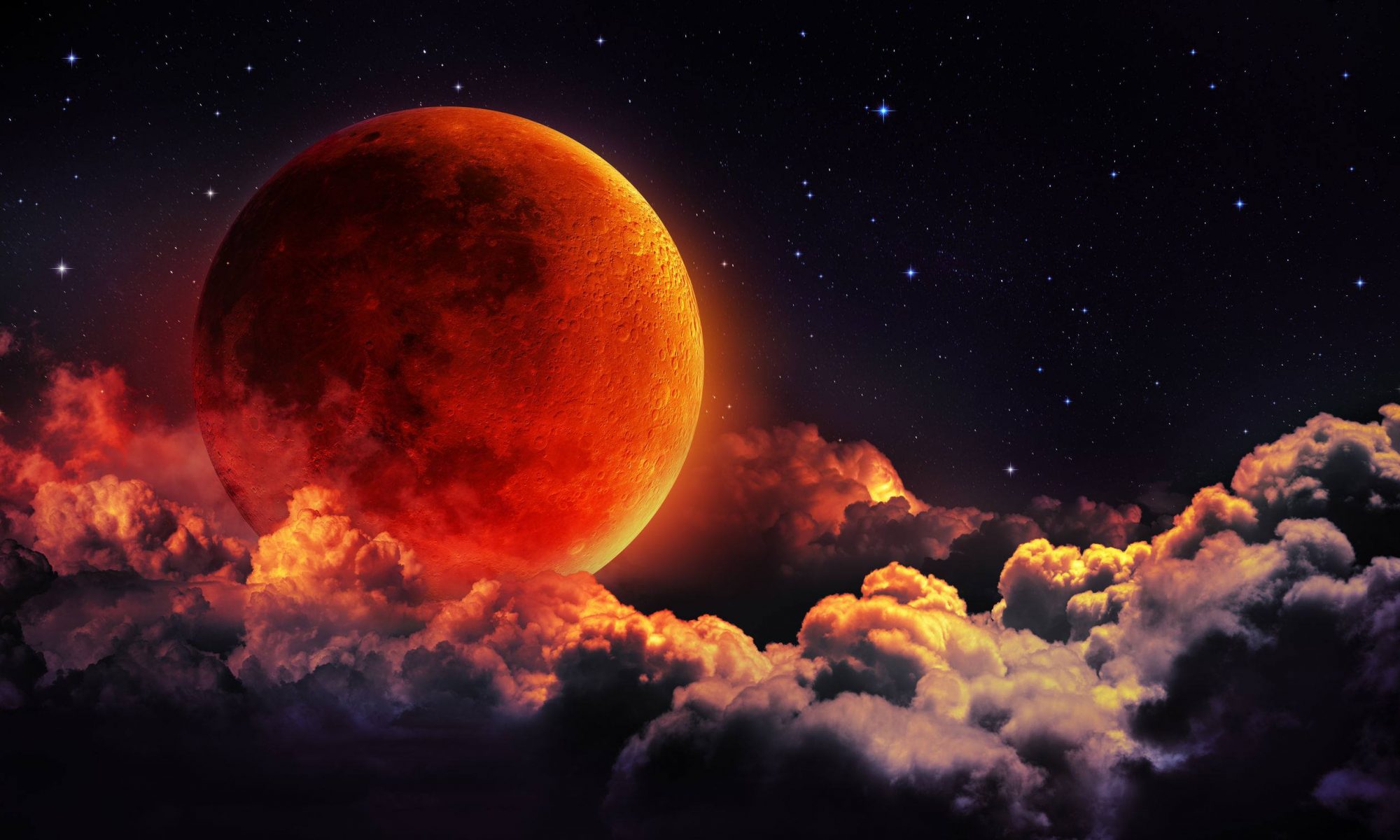 Moon by night and clouds - Moon Festival Shanghai