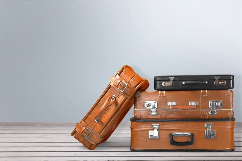 Old suitcases - WTM World Travel Market London 2018