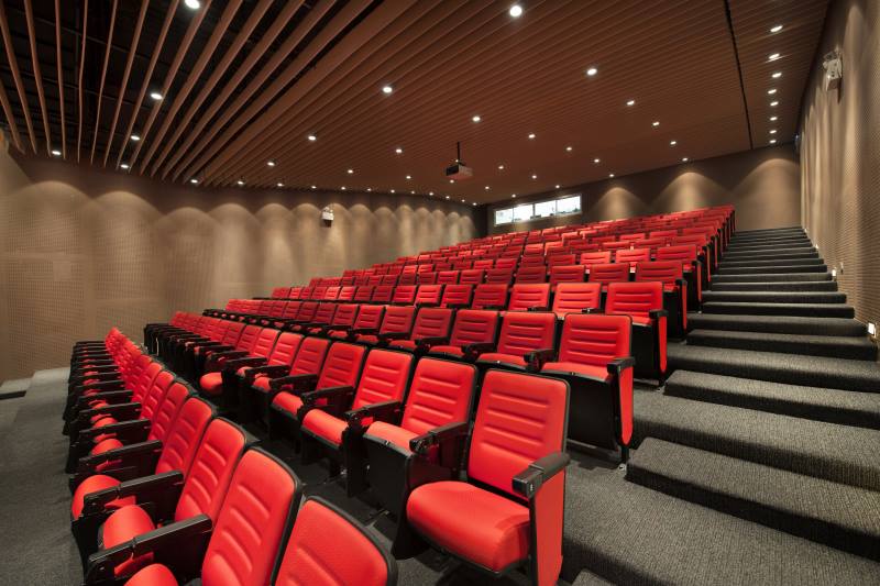 Cinema with red chairs - Urban Film Festival Miami