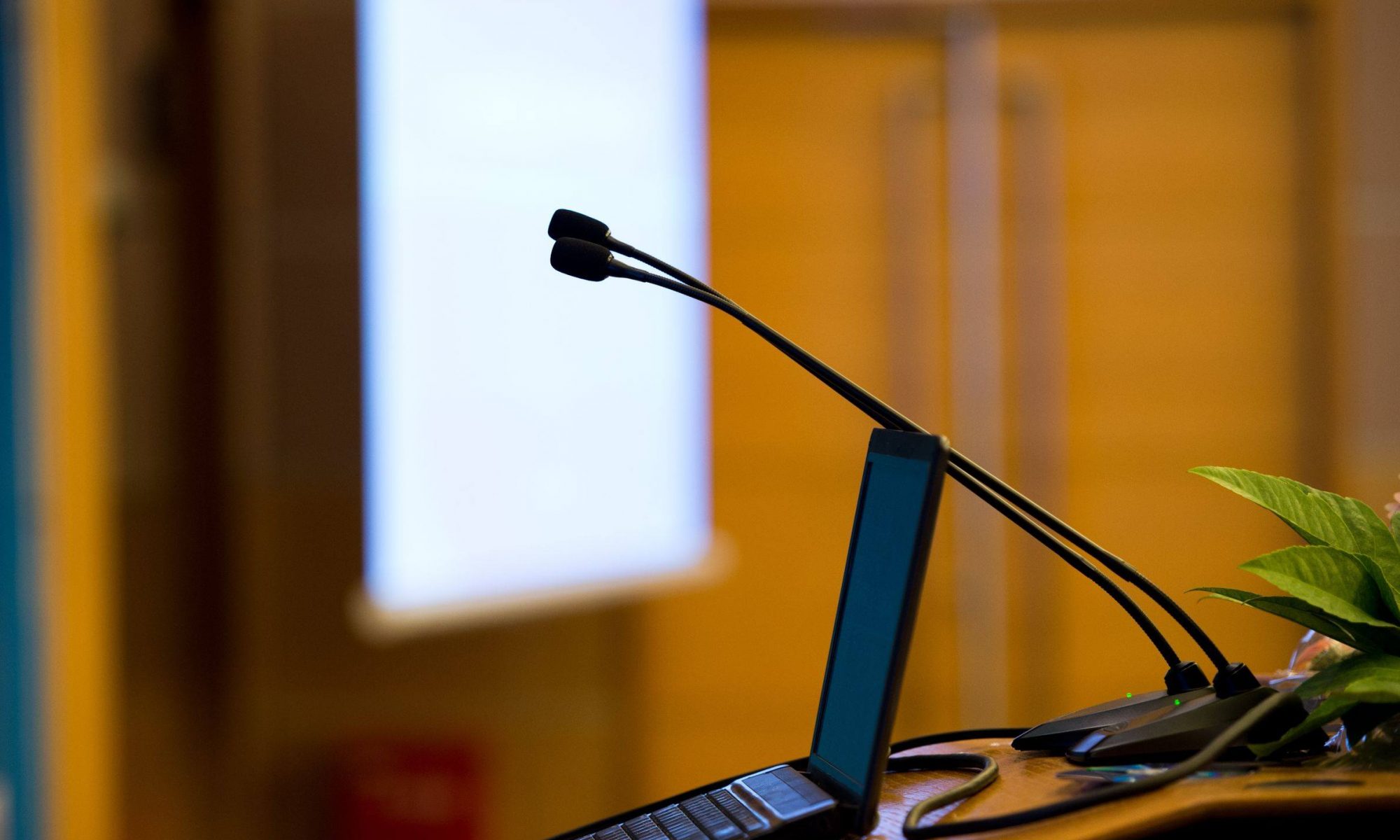 Lectern in the conference room - EU PVSEC Brussels